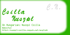 csilla nuszpl business card